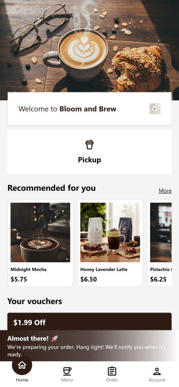 User Ordering App
